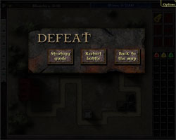 Gemcraft écran lorsqu'on a perdu